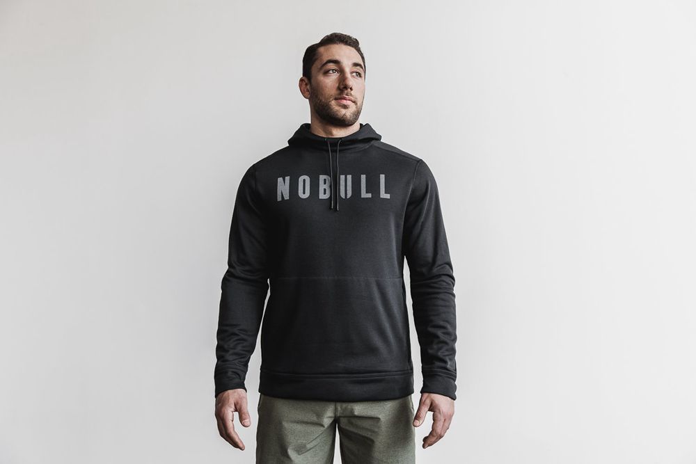 NOBULL Men's Hoodie - Black - Ireland (6357WNART)